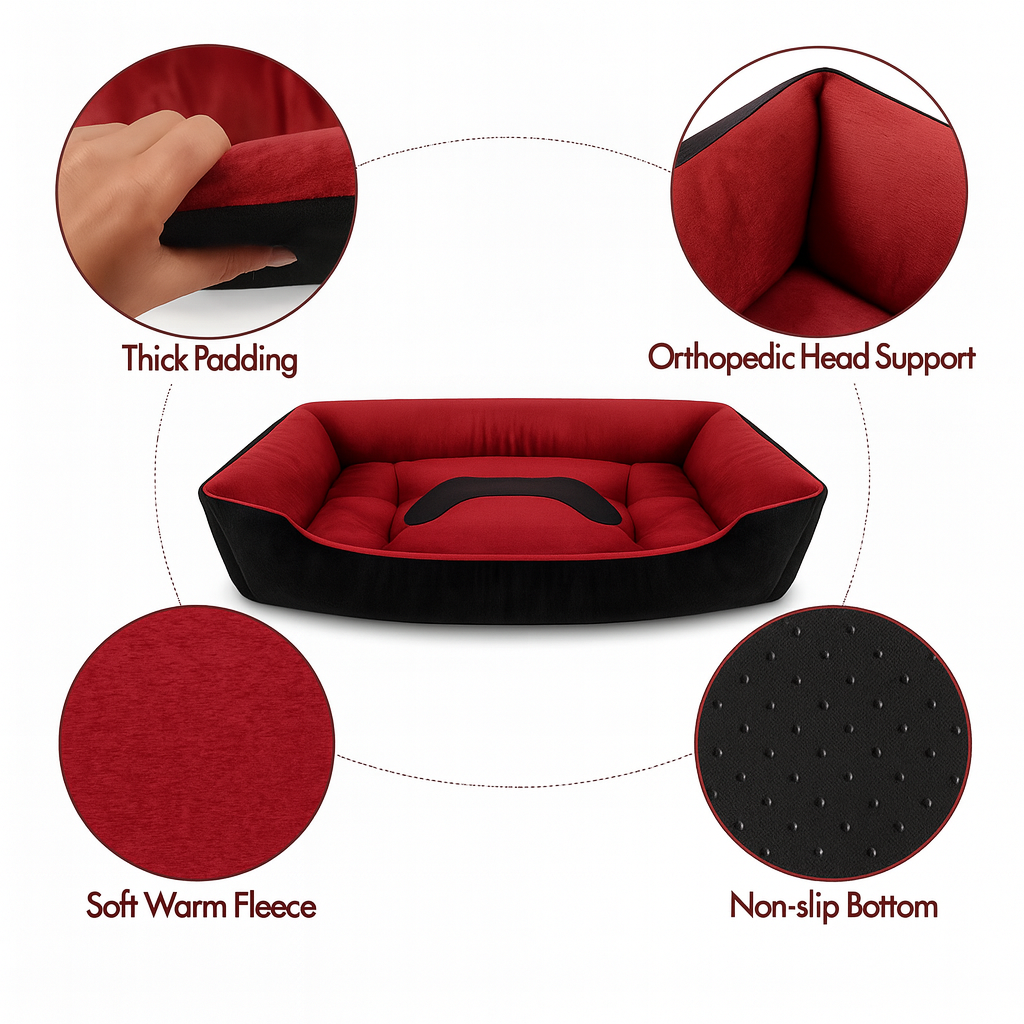 Cama lavable para perros con base antideslizante