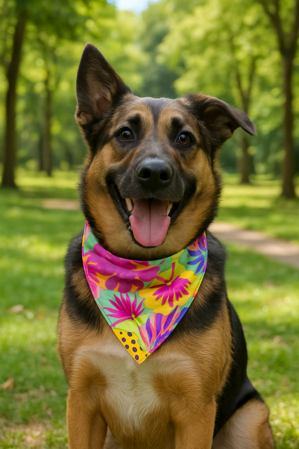 Bandana “Pink Flowers” By Simona
