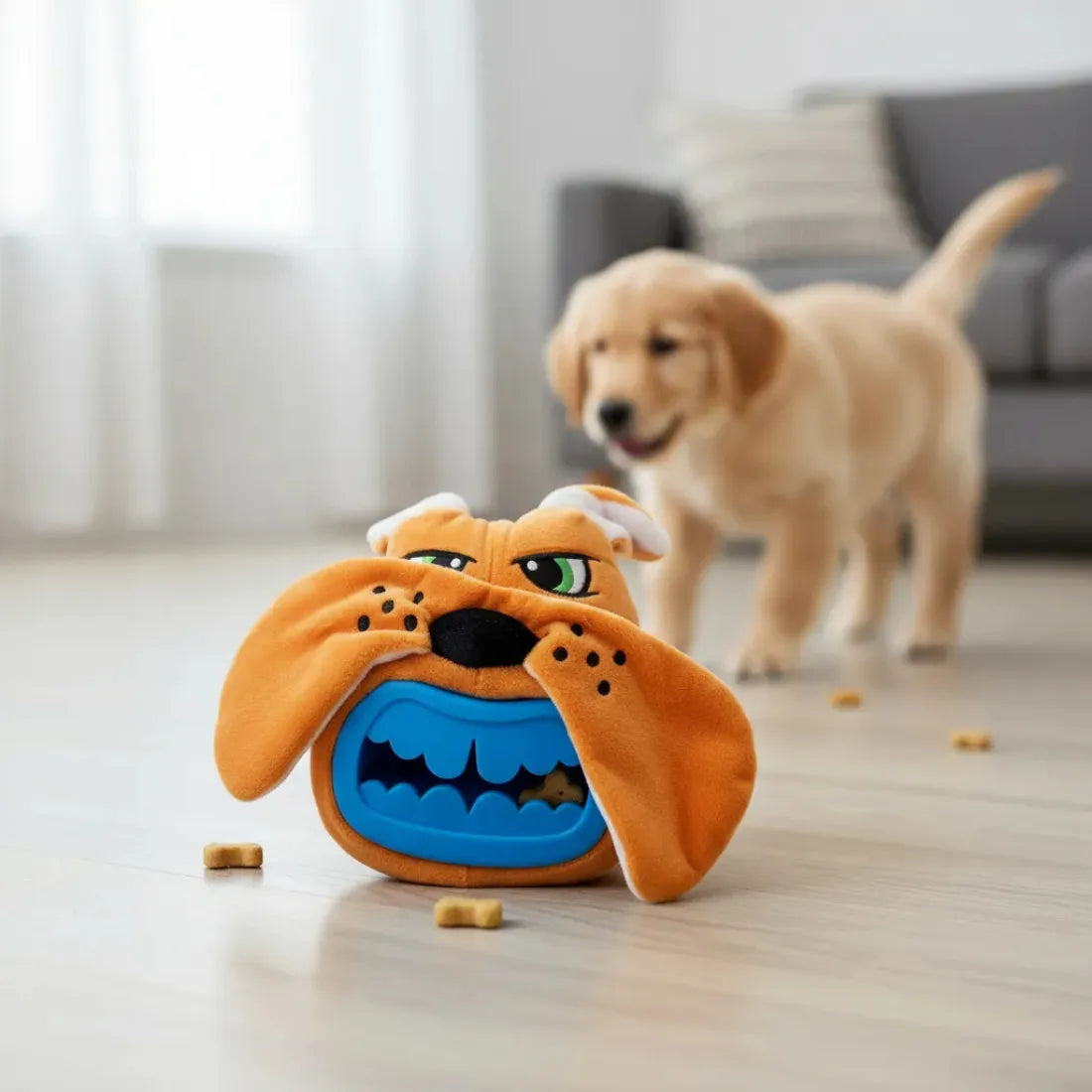 AFP Treat Hider Perro – Peluche Interactivo para Esconder Premios