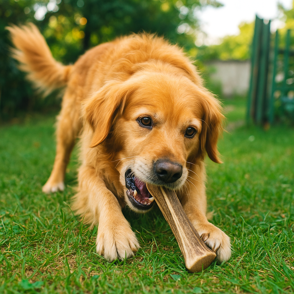 Mordedor Natural de Asta de Ciervo Doggo – Talla G (Perros +18 kg)