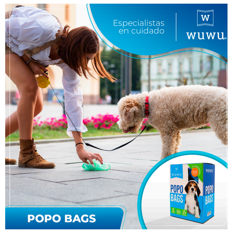 Wuwu Popobags – 4 Rollos de Bolsas Oxibiodegradables