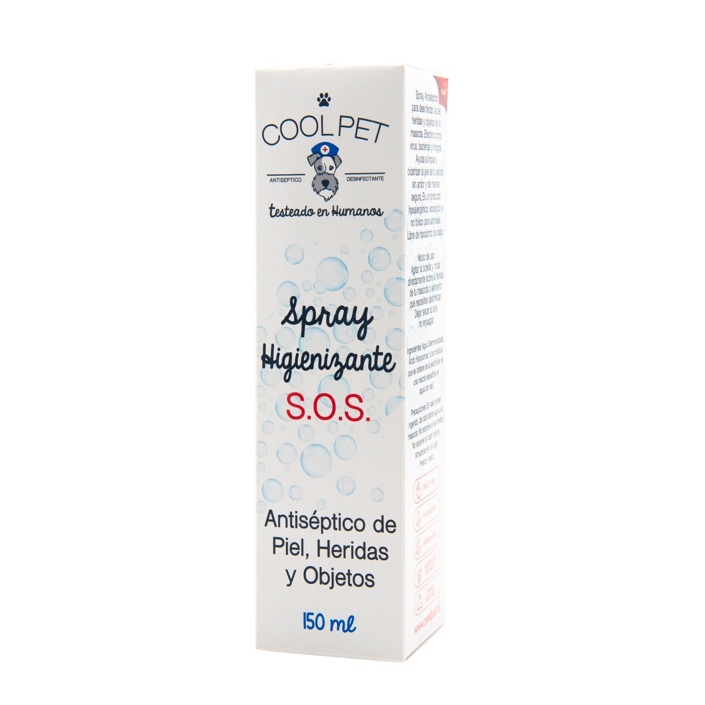🧴 Spray Higienizante S.O.S. – Antiséptico y Desinfectante Veterinario Multiuso (150 ml)