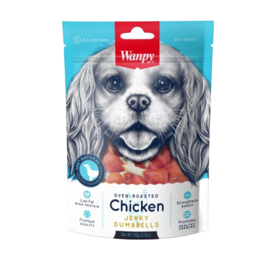 Wanpy Chicken Jerky Dumbbells