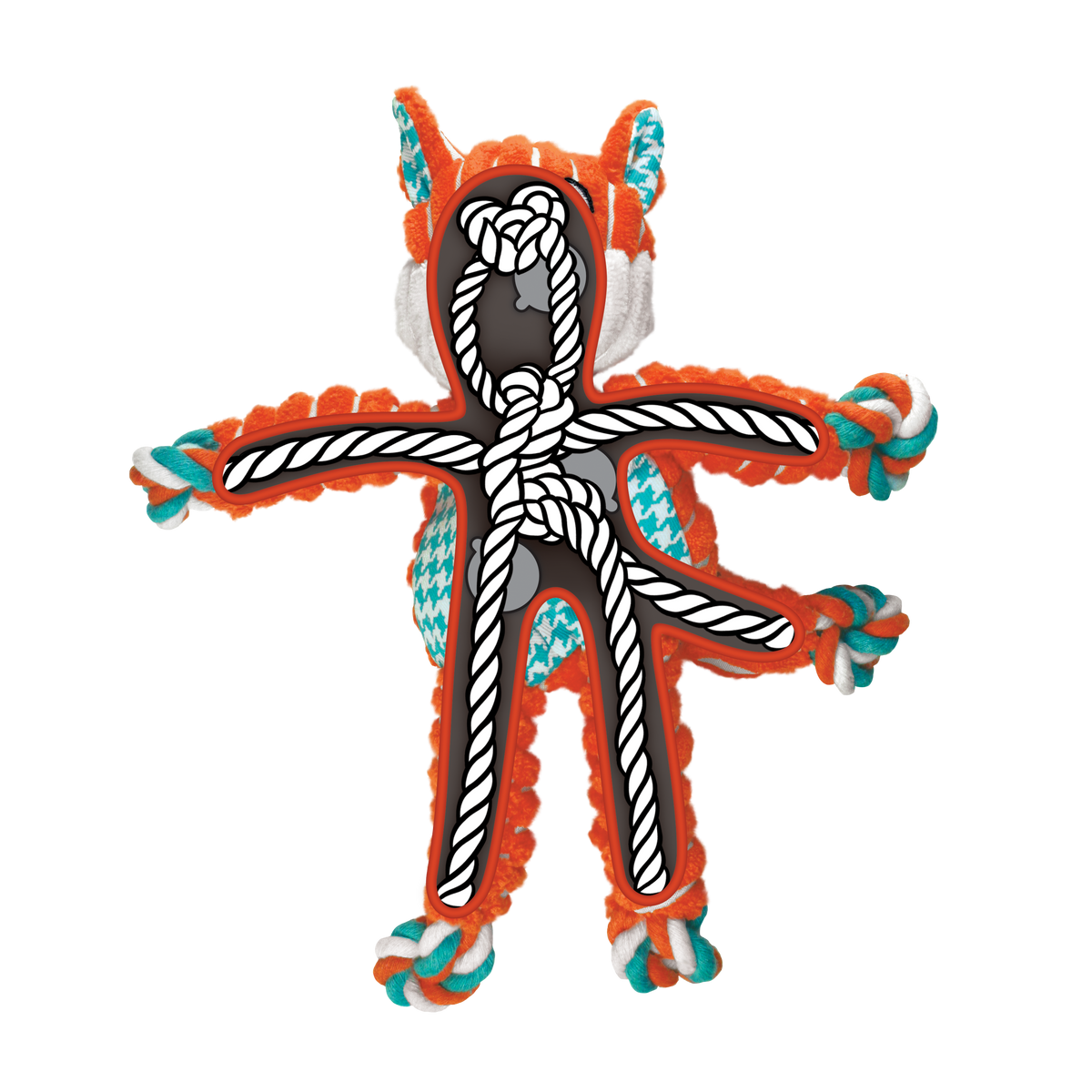 KONG Floppy Knots Fox