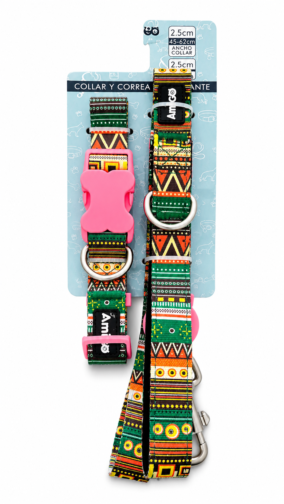 Collar + Correa Buen Amigo Diseño Estampado