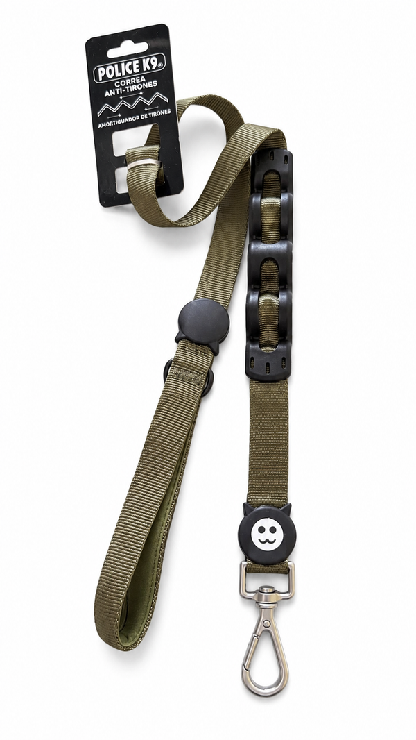 Correa Antitirones Police K9 con Amortiguador de Impacto – 1,2 m