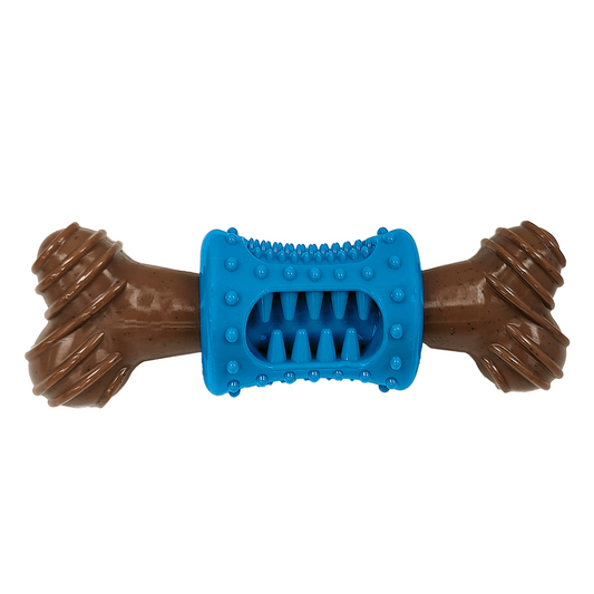 🦴 SPOT Bam-Bones Plus – Hueso Masticable con Centro Masajeador Sabor Tocino