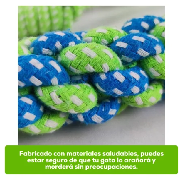 Juguete Mordedor de Cuerda con Doble Pelota