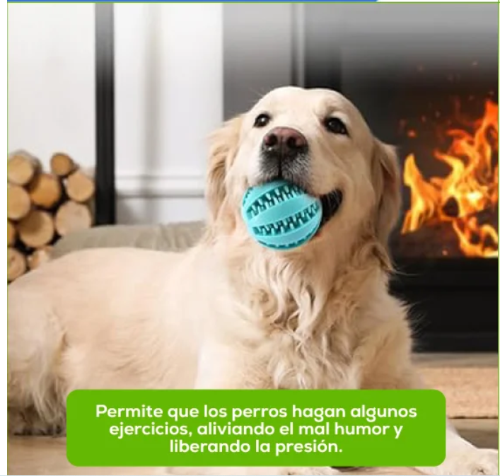 Pelota Mordedora Dental con Dispensador de Snacks  – 7 cm