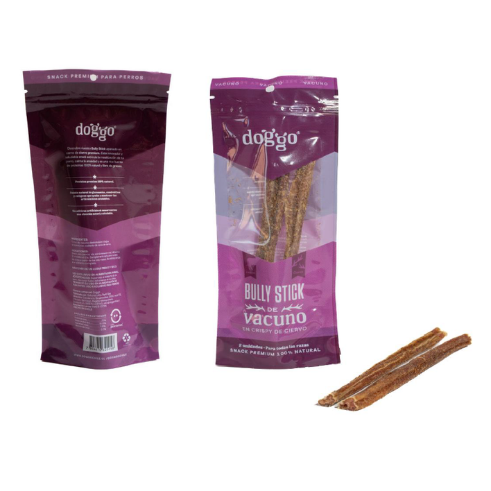 Doggo Bully Stick Vacuno con Crispy de Ciervo