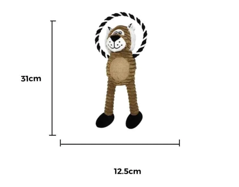Juguete de Peluche con Cuerda para Perros – Animales de la Selva