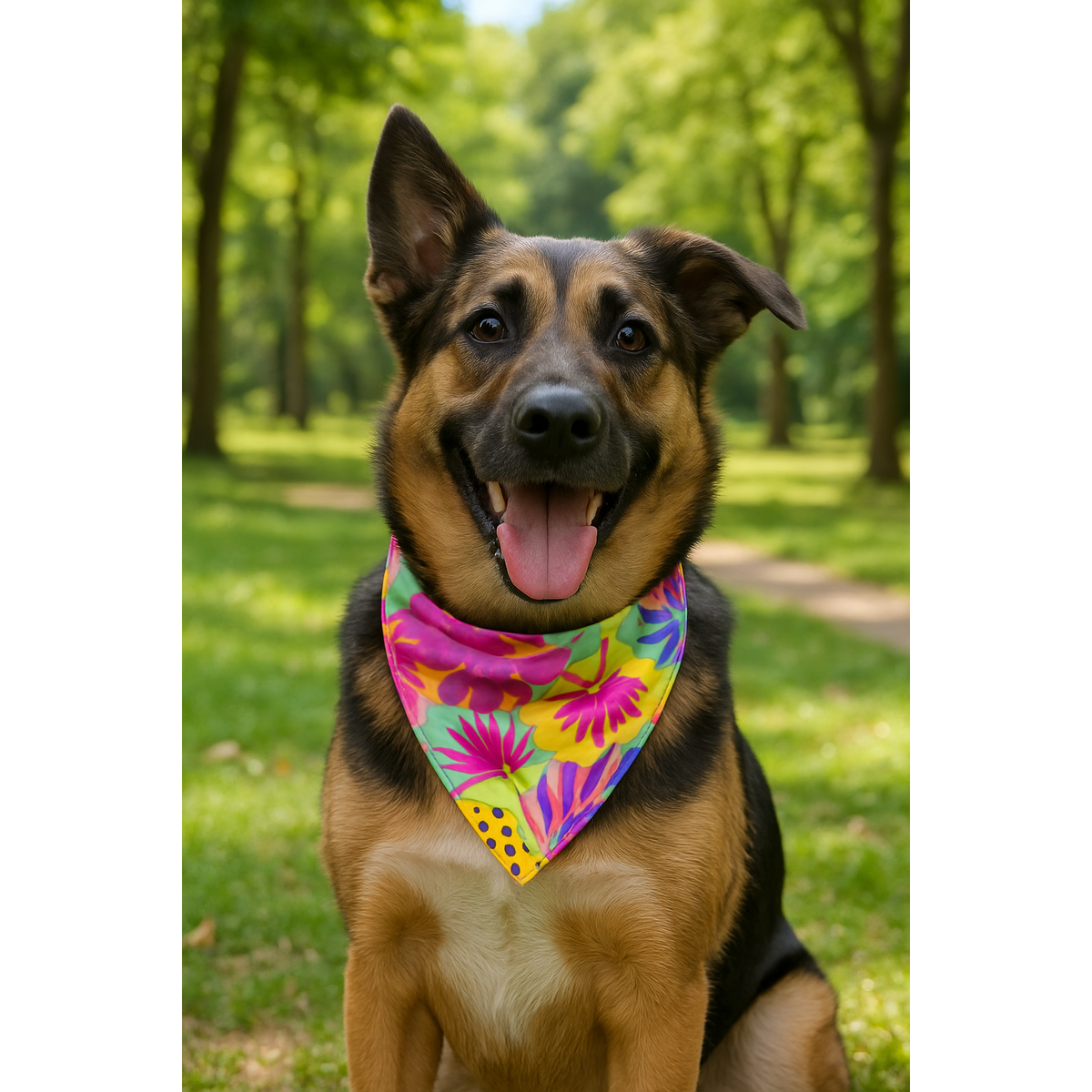 Bandana “Pink Flowers” By Simona