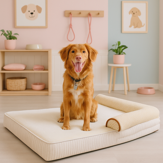🛏️ Cojín Gran Sultán – Elegancia Árabe y Máximo Confort para Perros de Raza Mediana a Grande