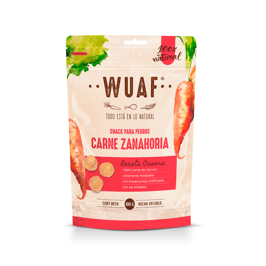 🥕🐶 WUAF Snacks  Carne y Zanahoria