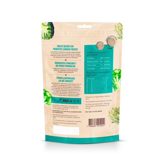 🐟🥦 WUAF Snack de Pescado y Brócoli