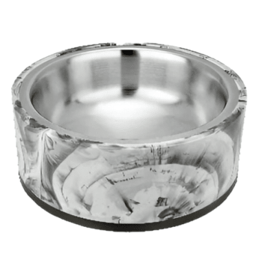 Plato Kumar Antideslizante Marmolado 1200 ml