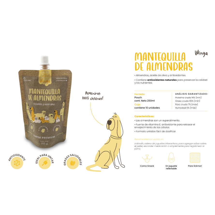 Winga Mantequilla de Almendra 250 ml