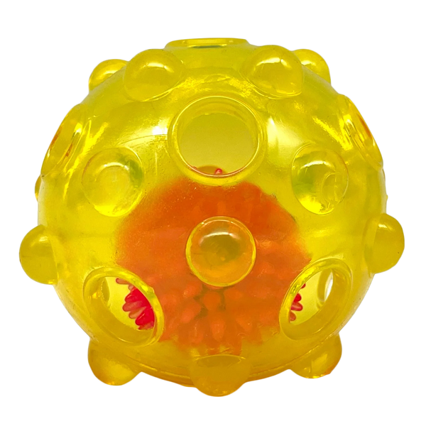 Pelota Interactiva con Luz y Rebote Irregular para Perros – 9 cm