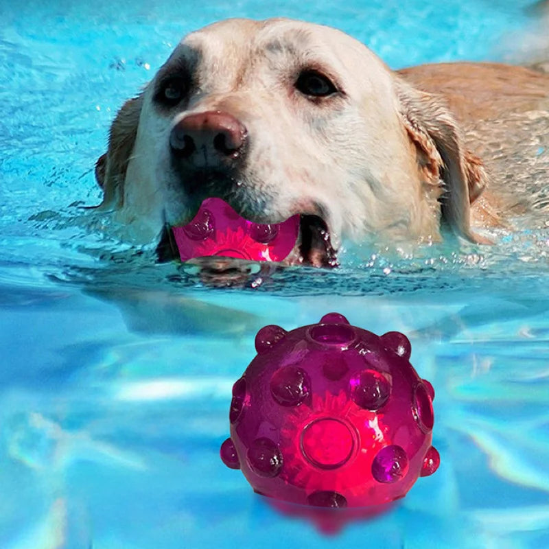 Pelota Interactiva con Luz y Rebote Irregular para Perros – 9 cm