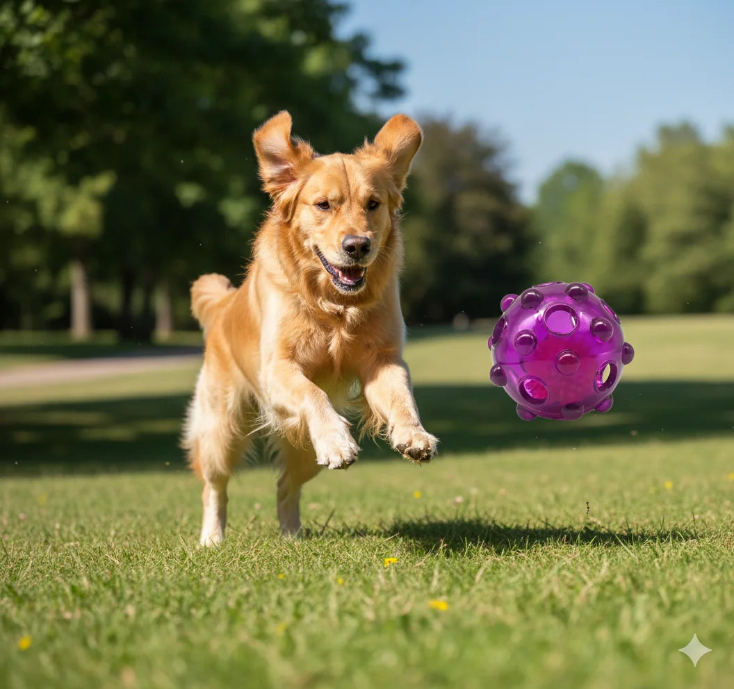 Pelota Interactiva con Luz y Rebote Irregular para Perros – 9 cm