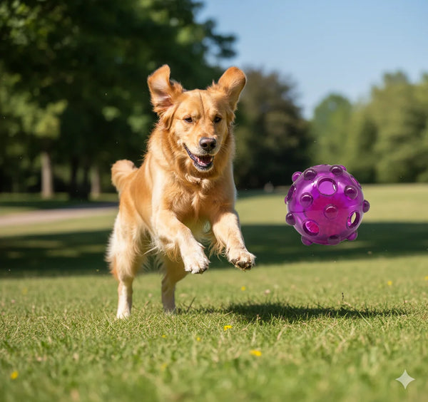 Pelota Interactiva con Luz y Rebote Irregular para Perros – 9 cm