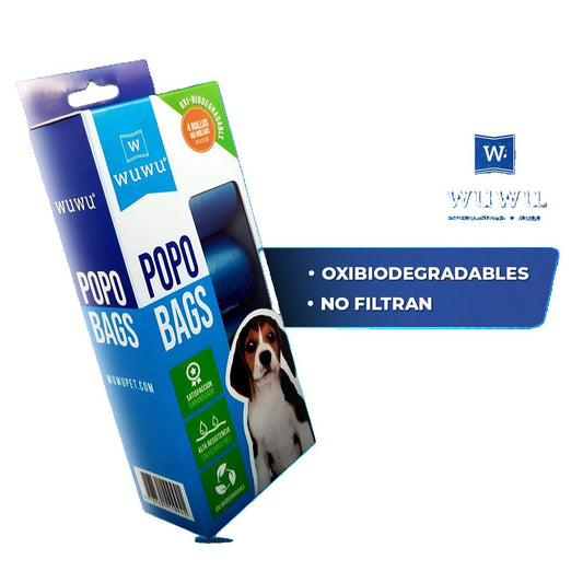 Wuwu Popobags – 4 Rollos de Bolsas Oxibiodegradables